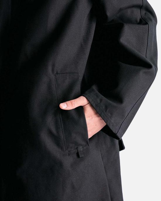  나마체코 트렌치 코트 트랜 데님 코트 블랙 - NAMACHEKO