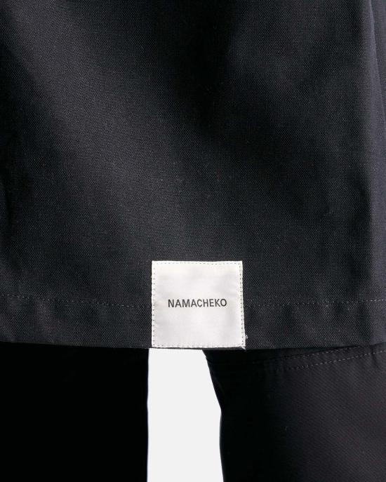  나마체코 트렌치 코트 트랜 데님 코트 블랙 - NAMACHEKO