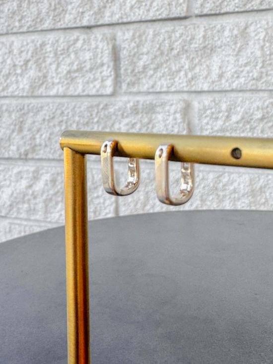  EF 컬렉션 이어링 Ef 컬렉션 14K 옐로우 골드 다이아몬드 바게트 점보 롤라 허기 귀걸이 - EF COLLECTION