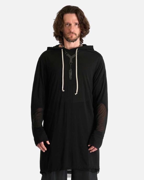  릭 오웬스 티셔츠 후드 블랙