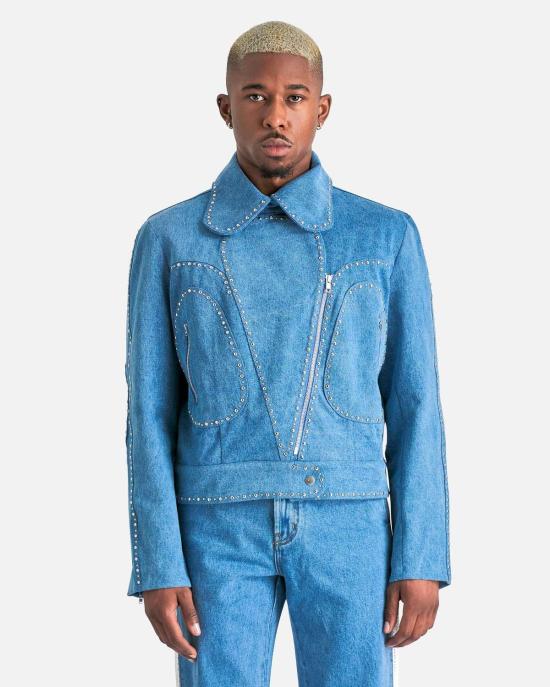  웨일즈보너 데님 자켓 웨일즈 보너 블루스 재킷 라이트 블루