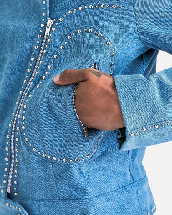  웨일즈보너 자켓 웨일즈 보너 블루스 재킷 라이트 블루 - WALES BONNER