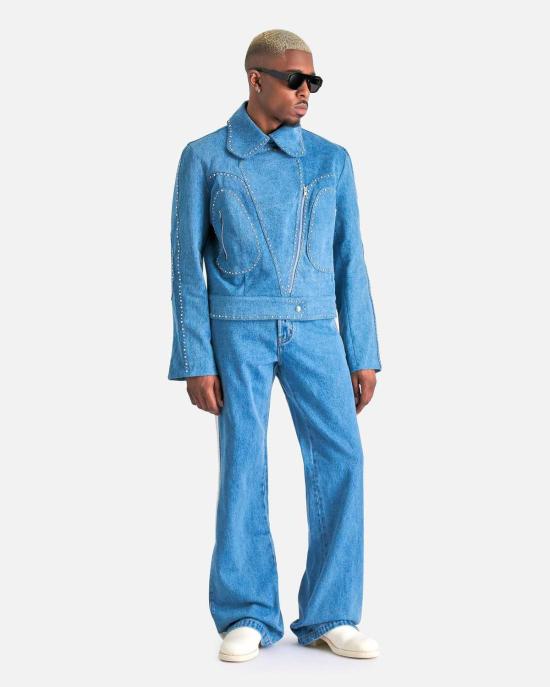  웨일즈보너 자켓 웨일즈 보너 블루스 재킷 라이트 블루 - WALES BONNER