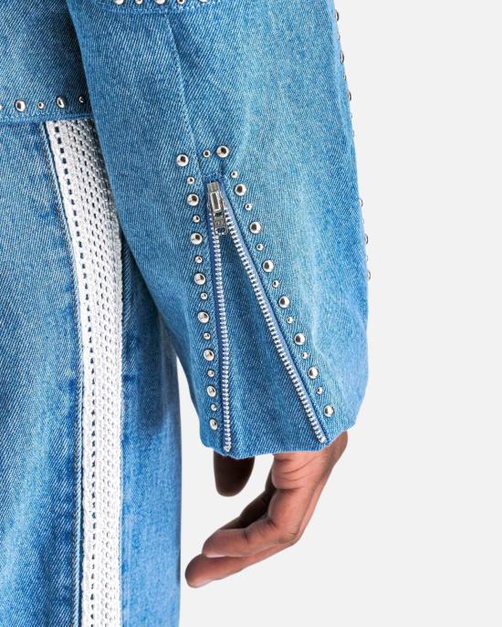  웨일즈보너 데님 자켓 웨일즈 보너 블루스 재킷 라이트 블루 - WALES BONNER