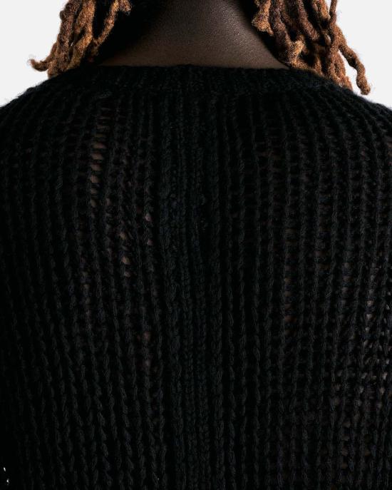  릭 오웬스 스웨터 라운드넥 블랙 - RICK OWENS