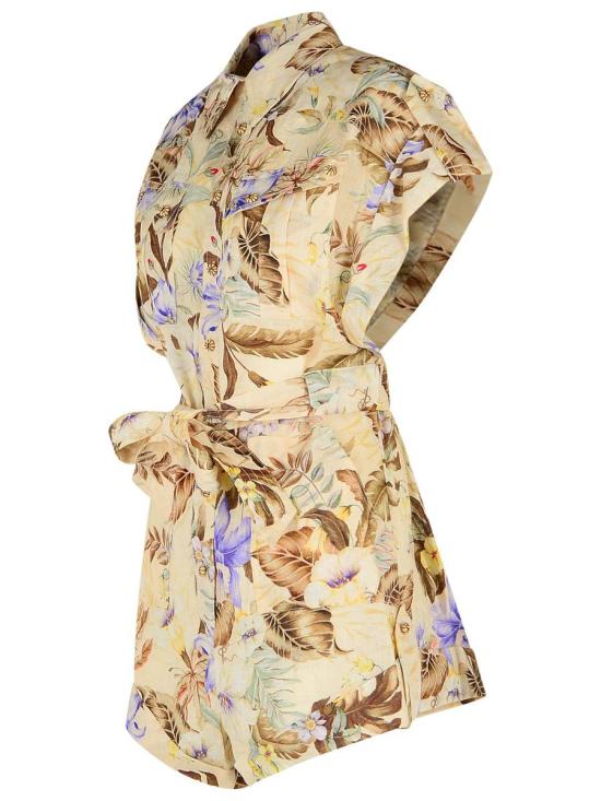 25FW 짐머만 숏 원피스 4235YSS254CREAM MULTI Beige - ZIMMERMANN