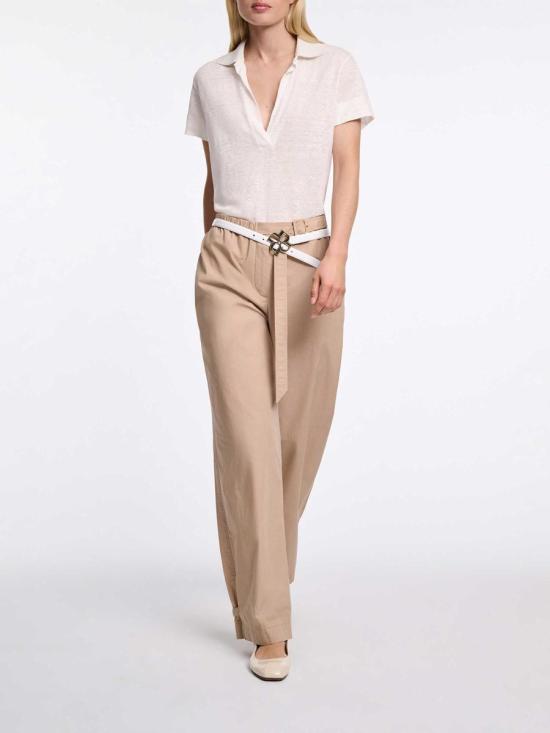 25FW 도로시 슈마허 긴팔 티셔츠 252 123201 110Camelia White Beige - DOROTHEE SCHUMACHER