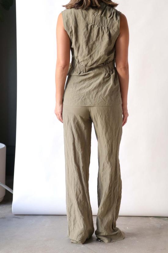  고셰르 스트레이트 팬츠 롱 팬츠 세이지 - GAUCHERE