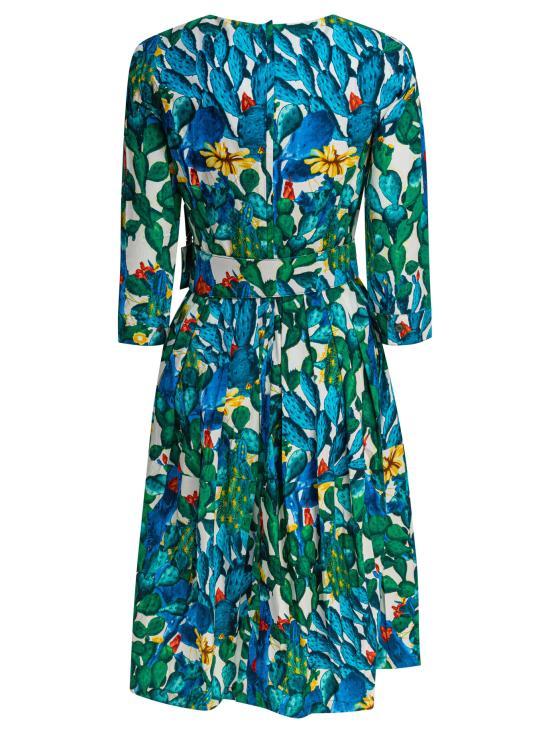 25SS 사만다 성 미디 원피스 RACHELCACTUSWHITEAQUA GREEN - SAMANTHA SUNG