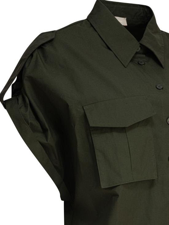 25SS 엘리 사브 셔츠 SH089NS25PO009PALMSHADE GREEN - ELIE SAAB