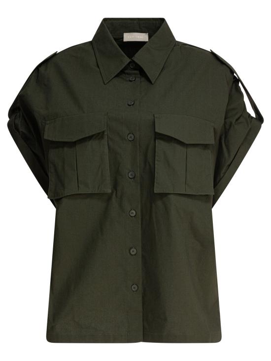 25SS 엘리 사브 셔츠 SH089NS25PO009PALMSHADE GREEN