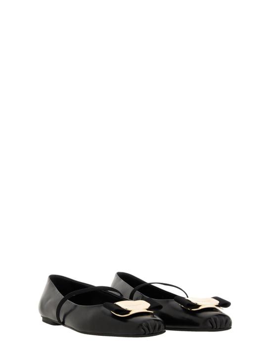 25FW 살바토레 페라가모 플랫 슈즈 768868 01H345005 BLACK - SALVATORE FERRAGAMO