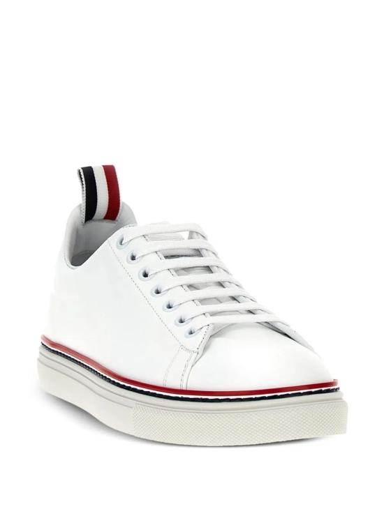 25FW 톰브라운 RWB 라이닝 카프레더 스니커즈 MFD219A05584100 BLANCO - THOM BROWNE