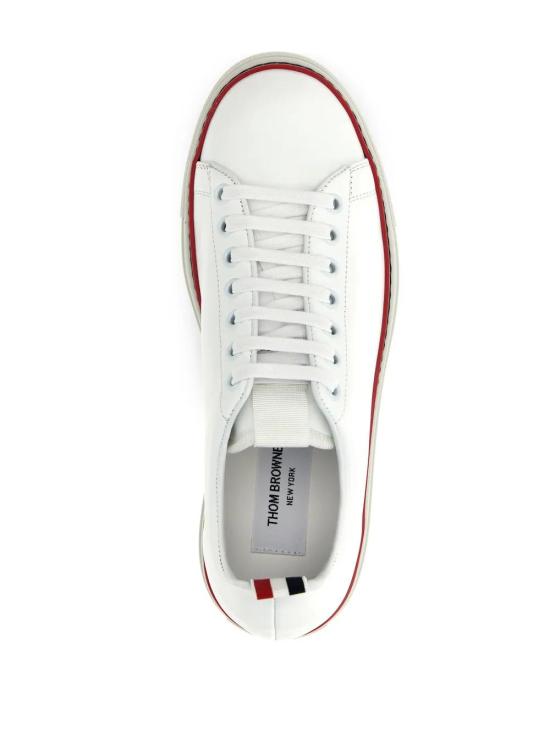 25FW 톰브라운 RWB 라이닝 카프레더 스니커즈 MFD219A05584100 BLANCO - THOM BROWNE
