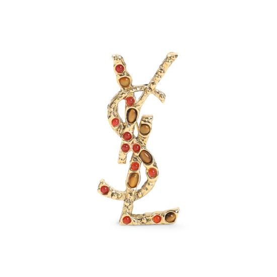 26SS 생로랑 브로치 833952YOTPS 7778 GOLD