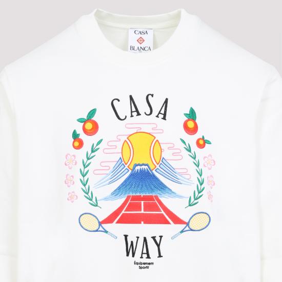 25FW 카사블랑카 스웨터 MPF25JTP29303 CASA WHITE - CASABLANCA