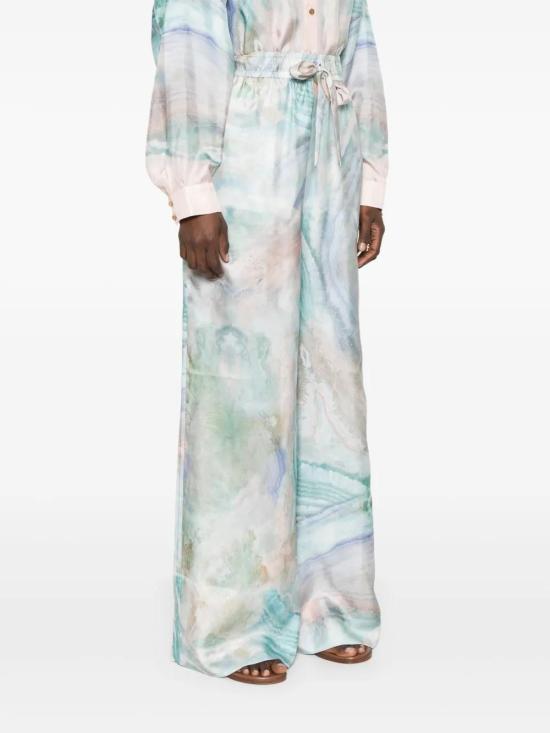 25SS 짐머만 스트레이트 팬츠 4021PS251 BLUAGA MULTICOLOUR - ZIMMERMANN