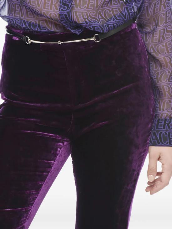  구찌 벨티드 러치드 팬츠 761072 Z8BMQ5976 PURPLE - GUCCI