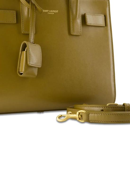 생로랑 스무스 레더 클래식 삭 드 주르 나노 392035 02G9W3591 GREEN - SAINT LAURENT