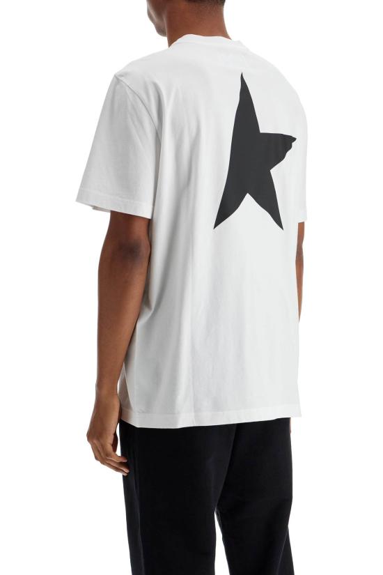 25FW 골든구스 반팔 티셔츠 GMP01220P00087910283 WHITE BLACK - GOLDEN GOOSE