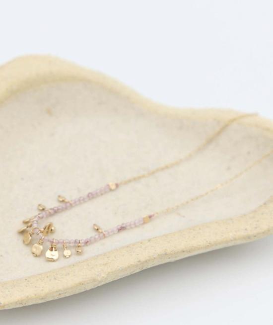  이보나 루디가 디자인 목걸이/팬던트 드리프트 클러스터 딸기 쿼츠 목걸이