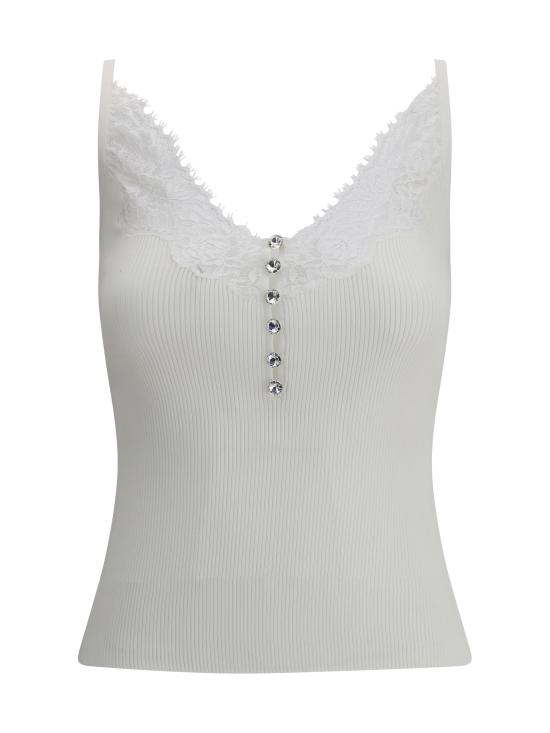 25FW 셀프 포트레이트 민소매 티셔츠 PF25042TW WHITE