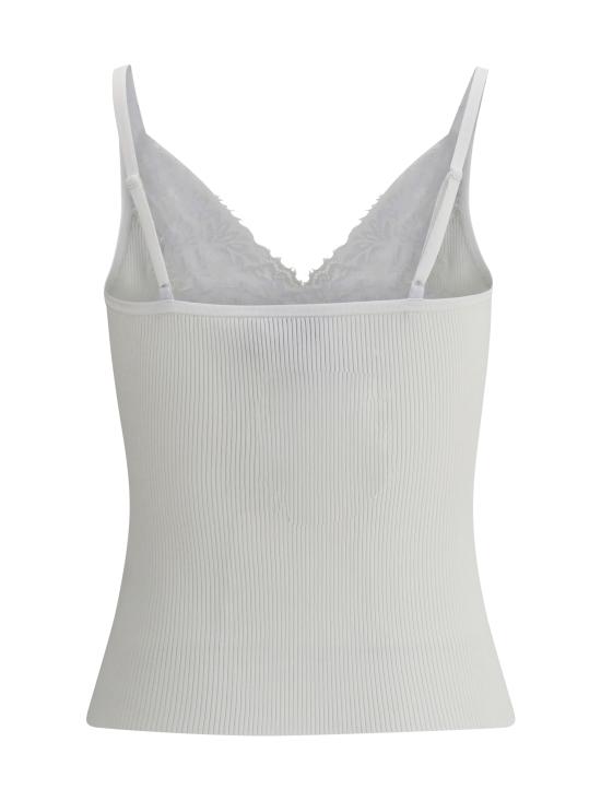 25FW 셀프 포트레이트 민소매 티셔츠 PF25042TW WHITE - SELF PORTRAIT