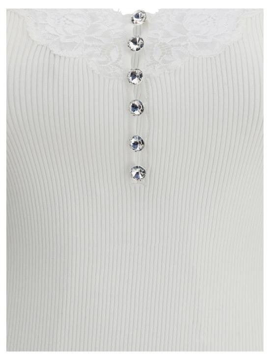 25FW 셀프 포트레이트 민소매 티셔츠 PF25042TW WHITE - SELF PORTRAIT