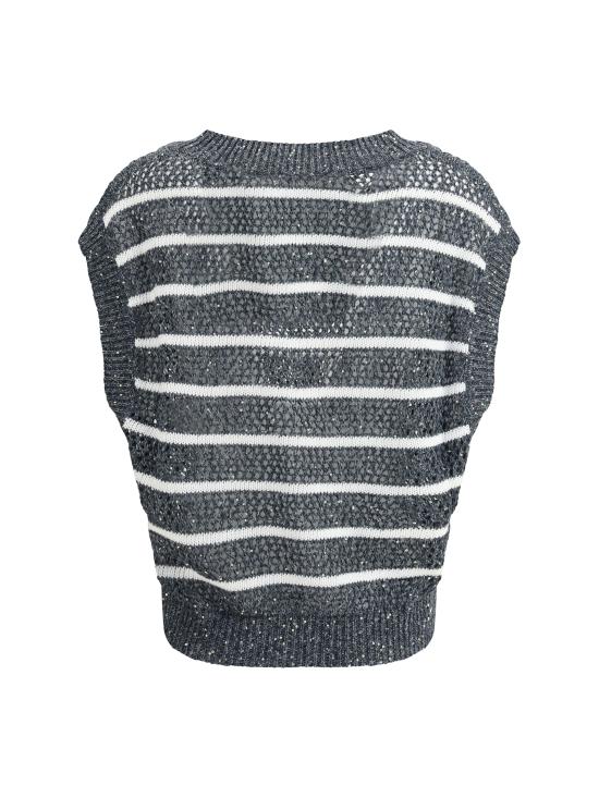 25FW 브루넬로 쿠치넬리 스웨터 MCO558902 CAS74 BLUE - BRUNELLO CUCINELLI