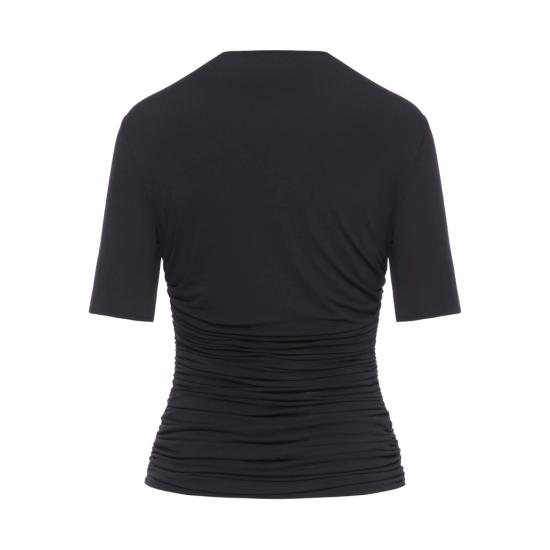 25FW 알라이아 반팔 티셔츠 AA9H1248J050B 995 BLACK - ALAIA