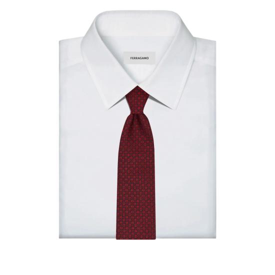 25FW 살바토레 페라가모 넥타이 351267 0784500 RO BL RED BLUE - SALVATORE FERRAGAMO