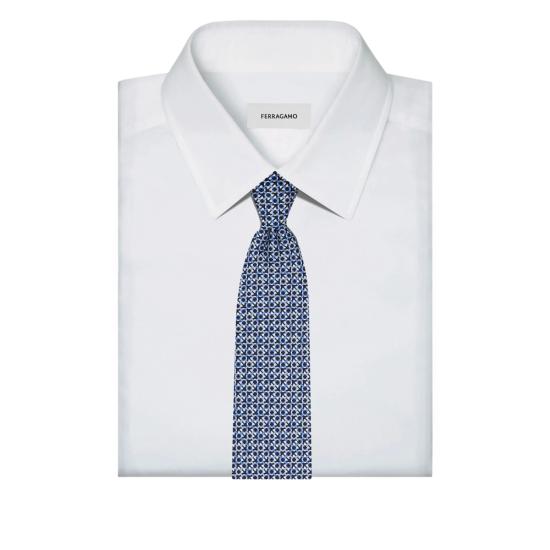 25FW 살바토레 페라가모 넥타이 351254 0784159 BLUSC BLUE - SALVATORE FERRAGAMO