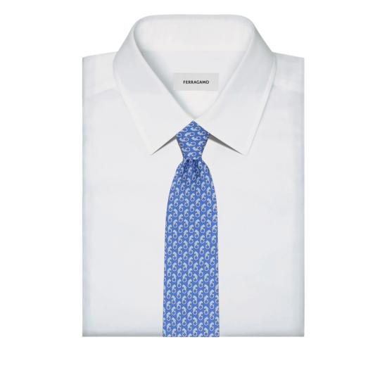 25FW 살바토레 페라가모 넥타이 351253 0784153 AZ BI BLUE - SALVATORE FERRAGAMO