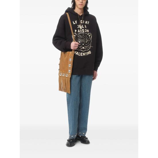 25FW 발렌티노 가라바니 후드 티셔츠 7V3MF28NB33 9RA BLACK NEUTRALS - VALENTINO GARAVANI