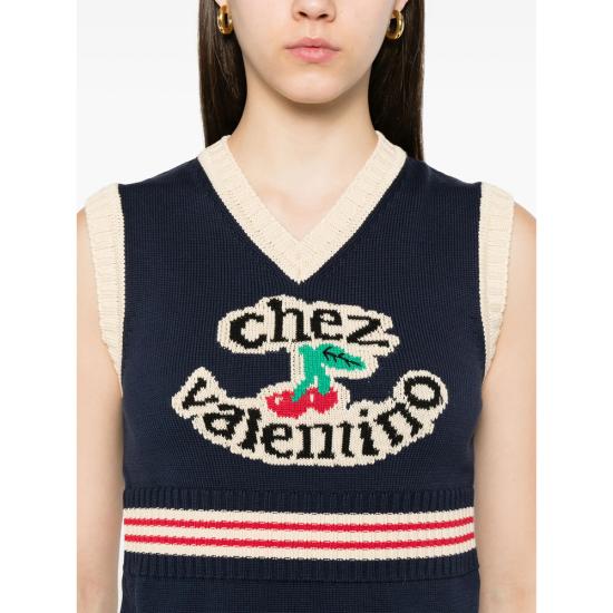 25FW 발렌티노 가라바니 민소매 티셔츠 7B3KM06E9HM 0W6 BLUE NEUTRALS - VALENTINO GARAVANI