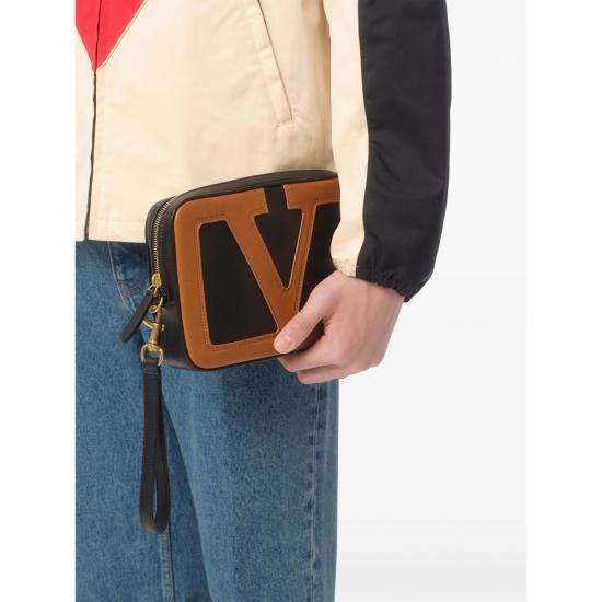 25FW 발렌티노 가라바니 클러치/파우치 7Y2P0AN5PTJ RFA BLACK BROWN - VALENTINO GARAVANI