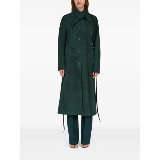 25FW 살바토레 페라가모 스트레이트 팬츠 13H215 0784744 VERDE GREEN - SALVATORE FERRAGAMO