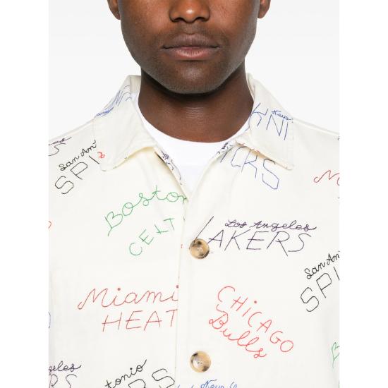 25FW 메종 라비쉬 X NBA 긴팔 셔츠 WMSEBASTOTEAM IVORY WHITE - MAISON LABICHE X NBA