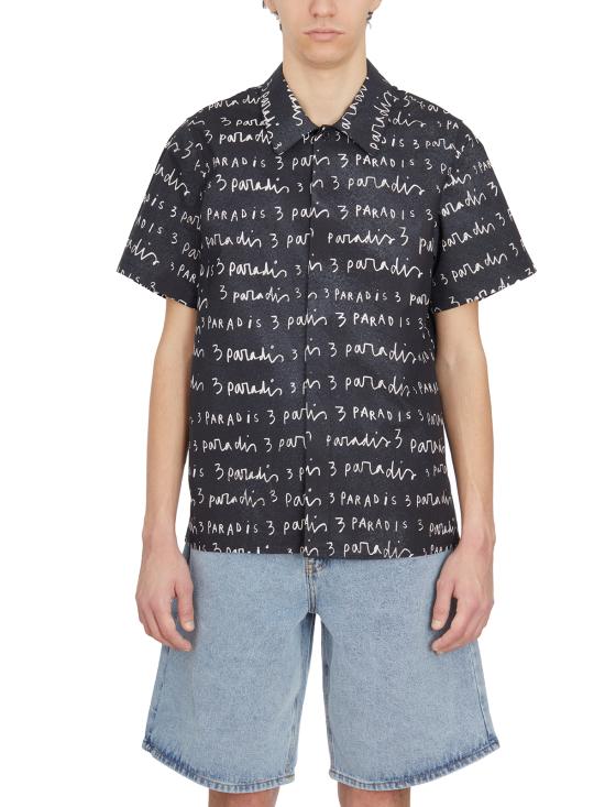  3 파라디 반팔 셔츠 HSS24150BLACK Black