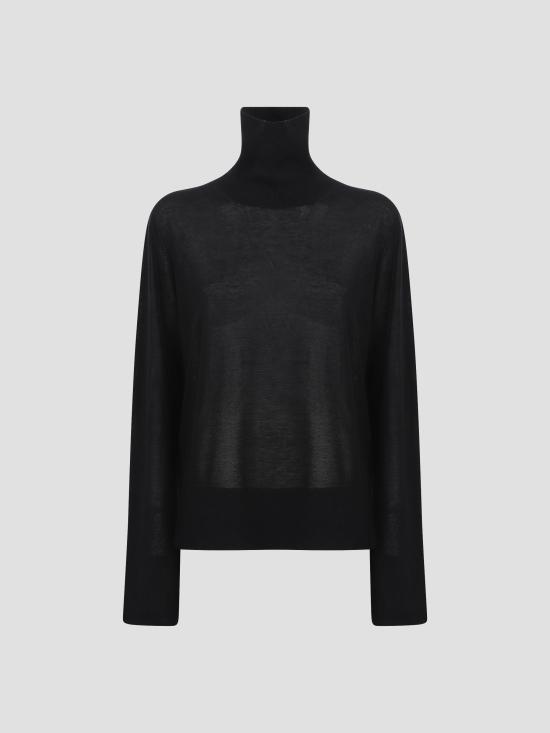 25FW 토템 터틀넥 253WRT0535YA0079 001 BLACK