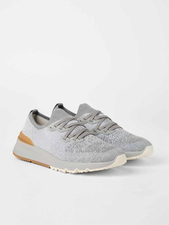 26SS 브루넬로 쿠치넬리 시네 니트 러너 MZUKISO250CJN33 Grey - BRUNELLO CUCINELLI