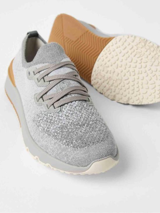 26SS 브루넬로 쿠치넬리 시네 니트 러너 MZUKISO250CJN33 Grey - BRUNELLO CUCINELLI