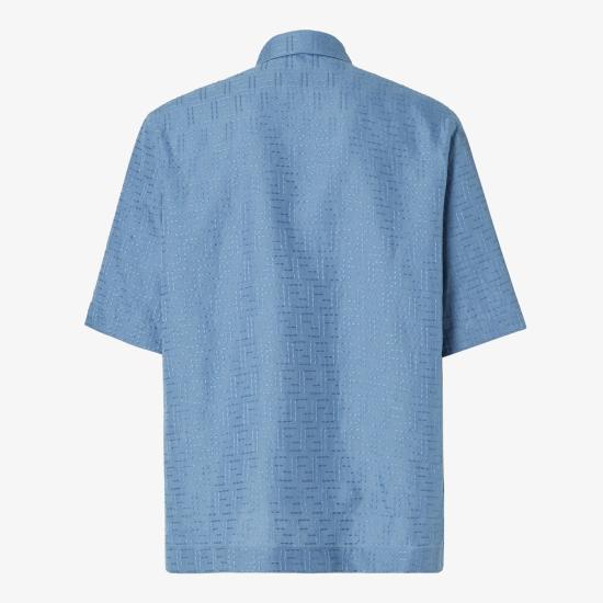 25SS 펜디 FF 자카드 셔츠 FS1317AU6Y Blue - FENDI