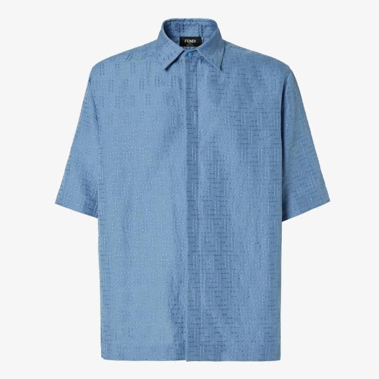 25SS 펜디 FF 자카드 셔츠 FS1317AU6Y Blue