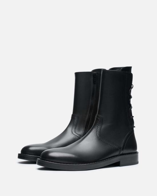  앤 드뮐미스터 부츠 Ann Demeulemeester 하이코 레이스백 앵클 - ANN DEMEULEMEESTER