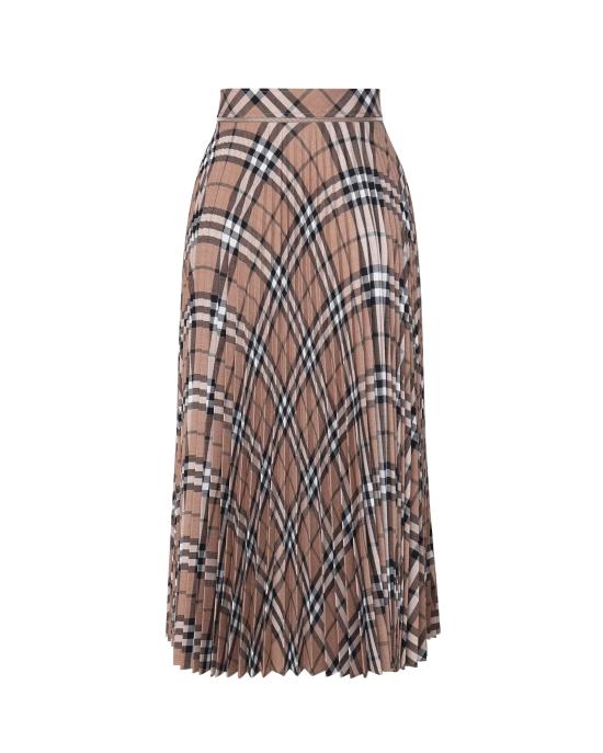24FW 버버리 체크 플리츠 스커트 8093011 C1202 LINDEN - BURBERRY