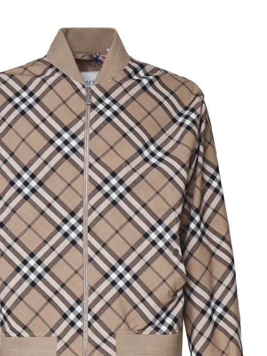  버버리 체크 울 블렌드 봄버 자켓 8092963 C1202 - BURBERRY