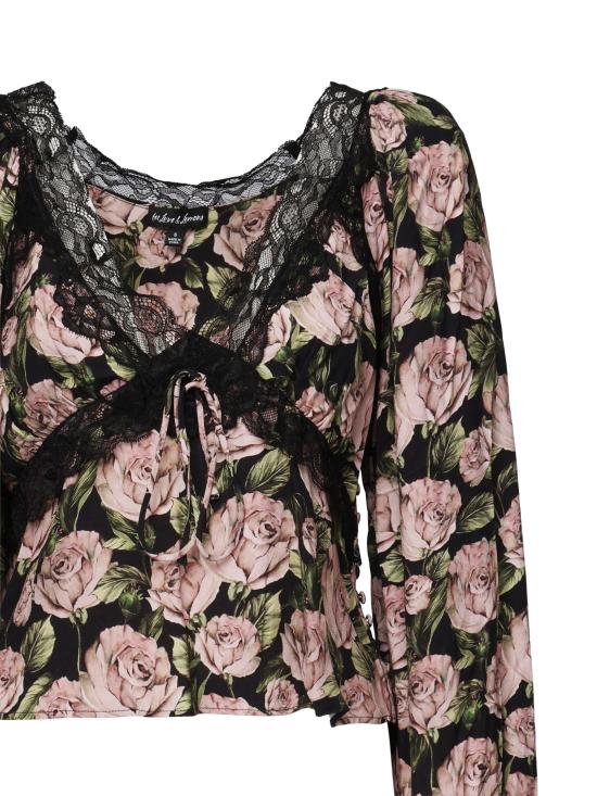 24FW 포러브앤레몬스 긴팔 티셔츠 CT2227 BLACK MultiColour - FOR LOVE & LEMONS