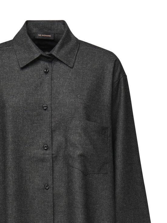 24FW 안다마네 셔츠 T160901B TNW045GREY MELANGE Grey - ANDAMANE