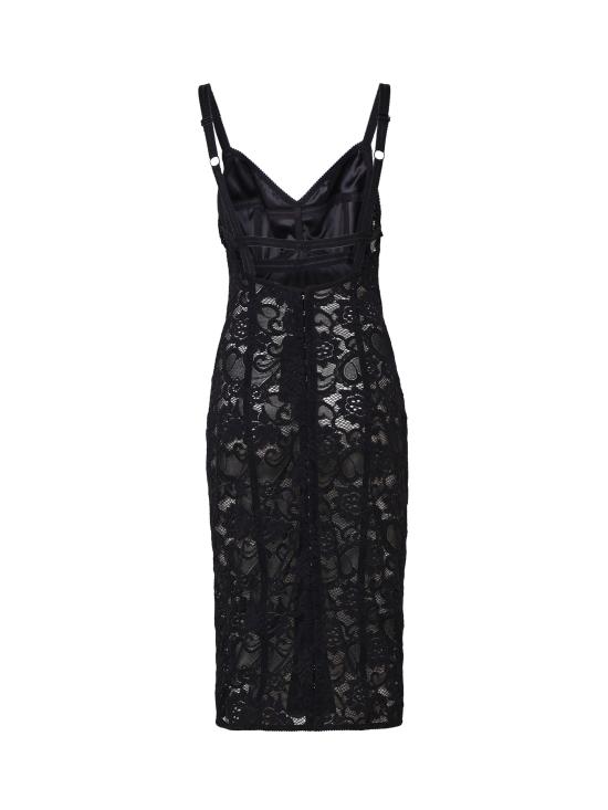  돌체앤가바나 미디 원피스 F6JKZT GDCL9N0000 Black - DOLCE & GABBANA